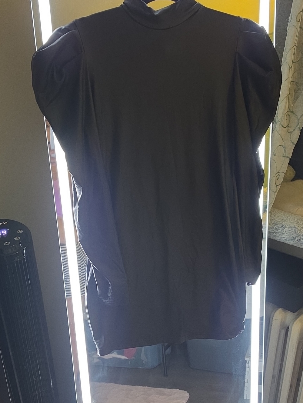 Black Puff Sleeve Top